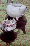 Teapot and Cherry Blossoms